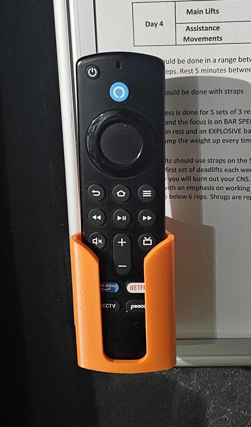3D Printed Magnetic TV Remote Holder – Mounts to Steel Rack, Toolbox or Cabinet | PLA