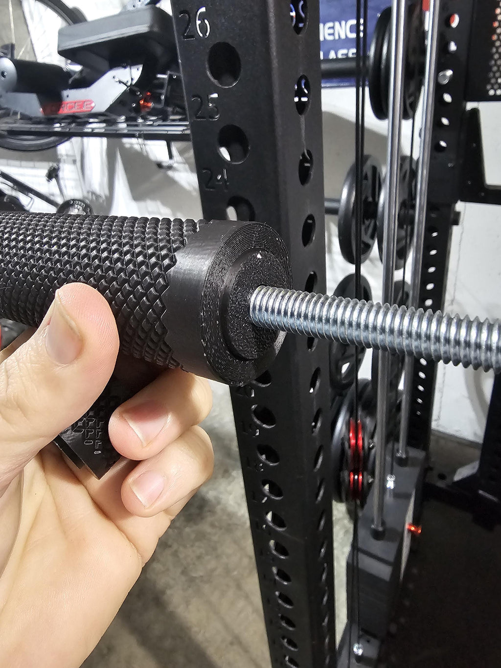 3D Printed Resistance Band Peg for Power Racks with 1" Holes