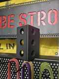 3D Printed Power Rack Upright Storage Mount – Fits 3x3 Racks, Holds J-Cups & Spotter Arms, 90 lb Capacity