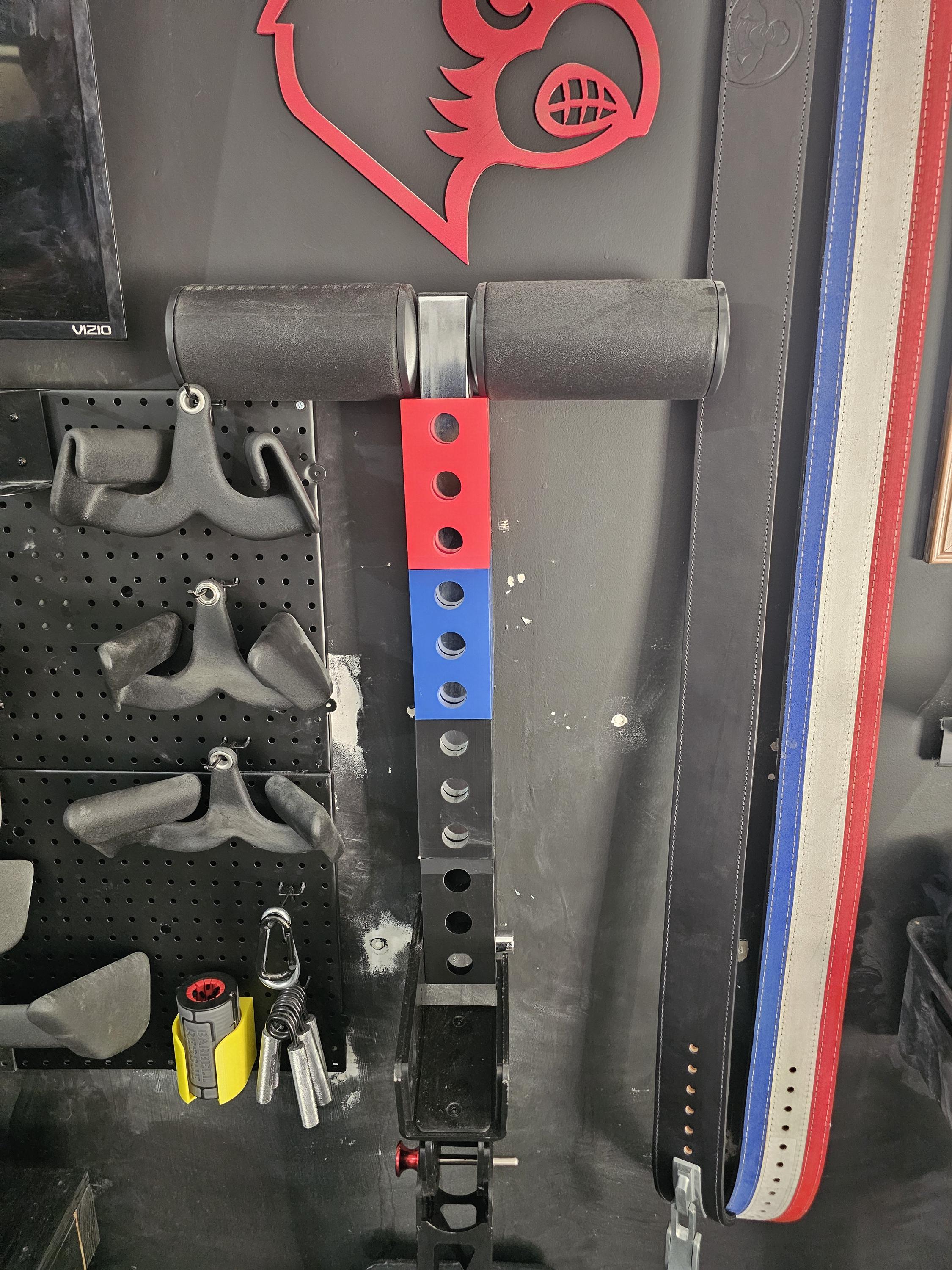 3D Printed Power Rack Upright Storage Mount – Fits 3x3 Racks, Holds J-Cups & Spotter Arms, 90 lb Capacity