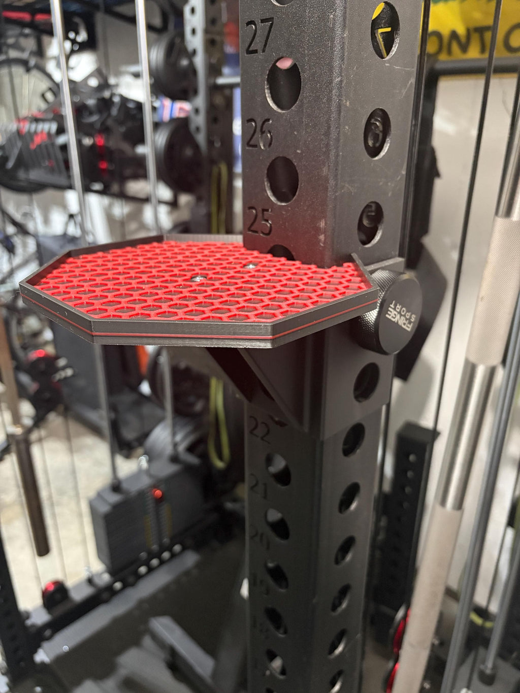 3D Printed Squat Rack Storage Shelf – Fits 3x3 Power Racks, 35 lb Capacity