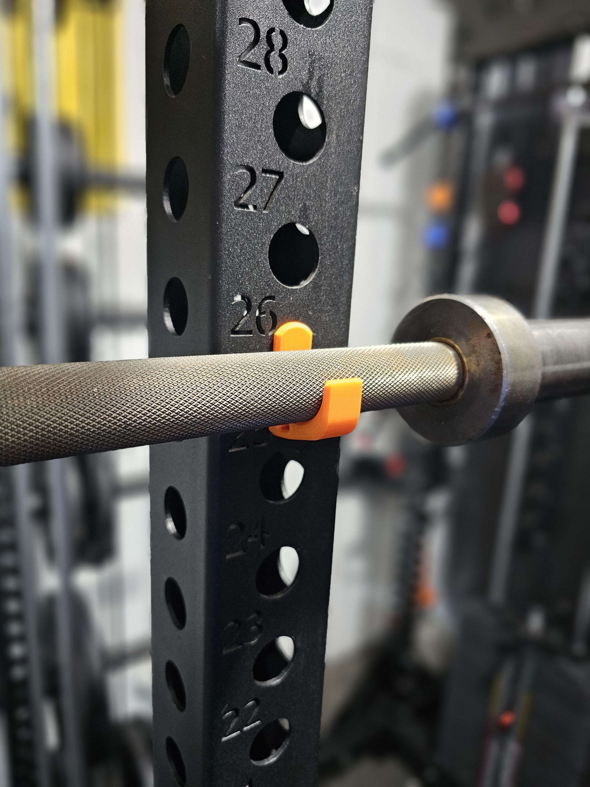 3D Printed Power Rack Storage Hooks – 1" Hole Racks, Holds Bands, Cables & Collars