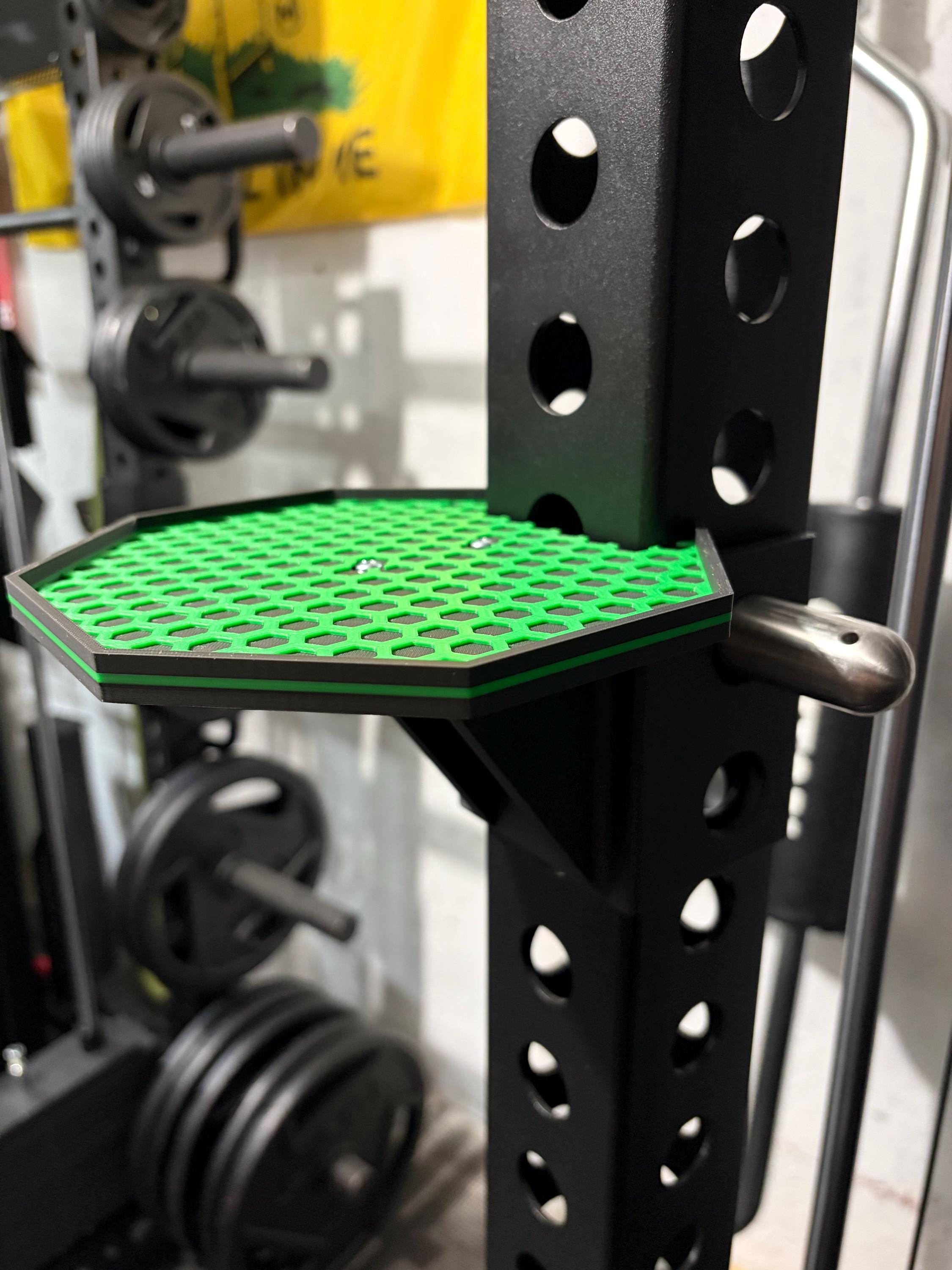 3D Printed Squat Rack Storage Shelf – Fits 3x3 Power Racks, 35 lb Capacity
