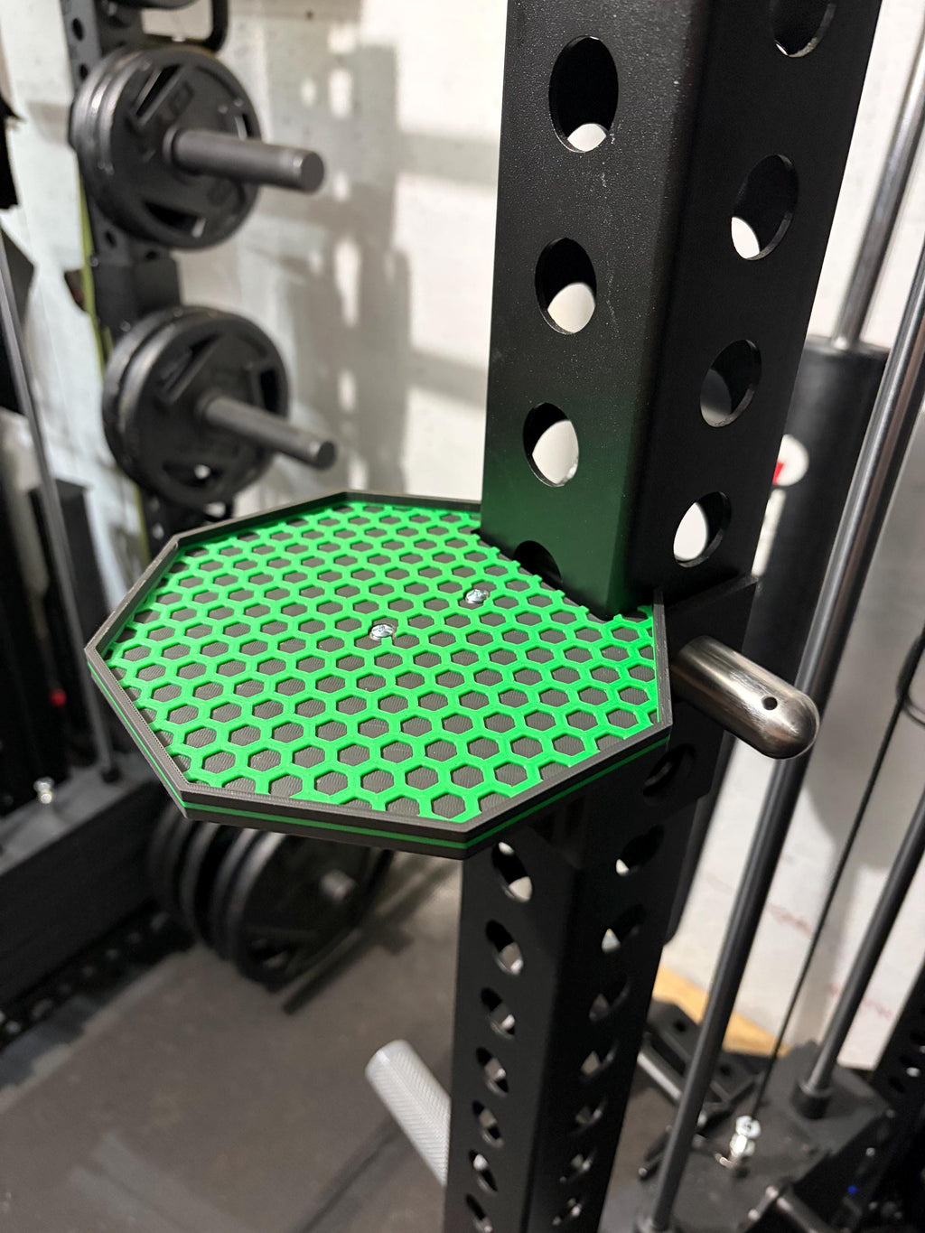 3D Printed Squat Rack Storage Shelf – Fits 3x3 Power Racks, 35 lb Capacity
