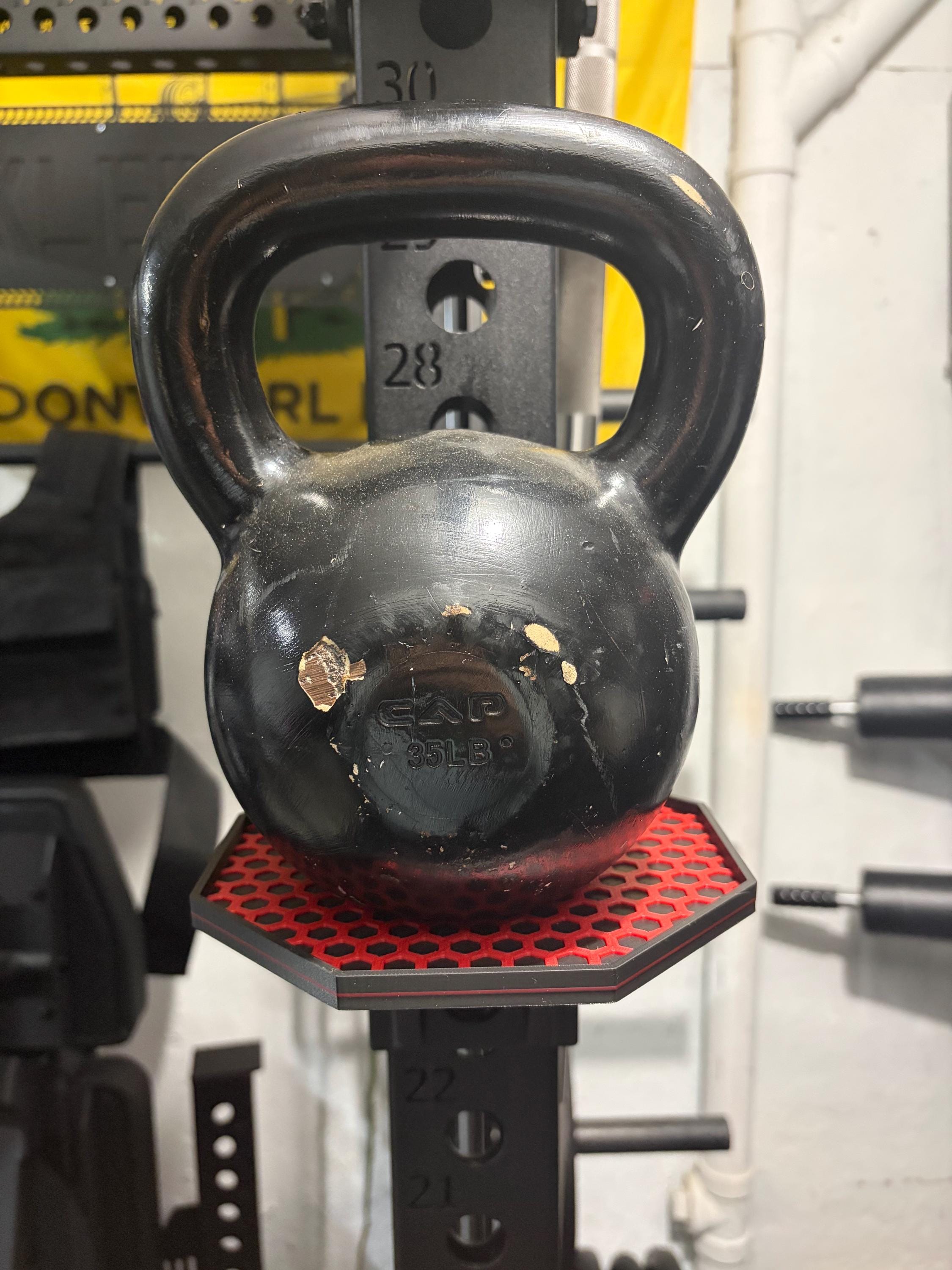 3D Printed Squat Rack Storage Shelf – Fits 3x3 Power Racks, 35 lb Capacity