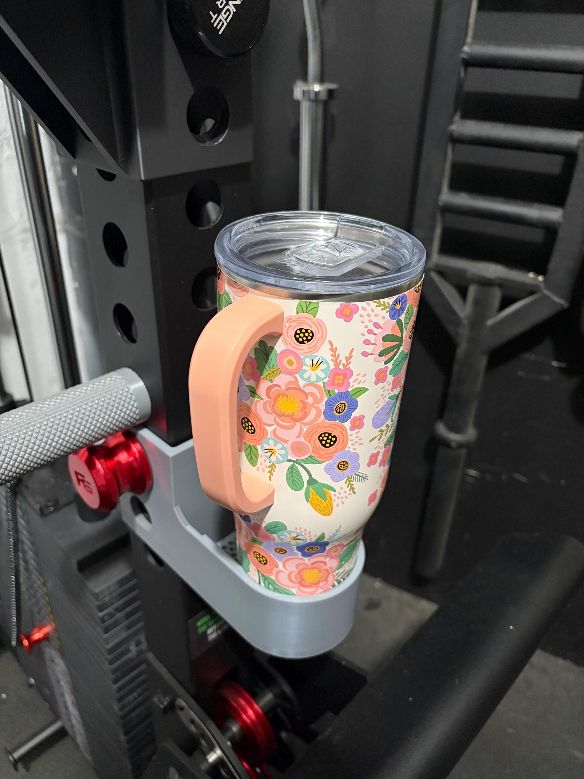 3D Printed Squat Rack Cup & Phone Holder – Fits Rogue, REP, Titan, Bells of Steel | 40oz Tumbler