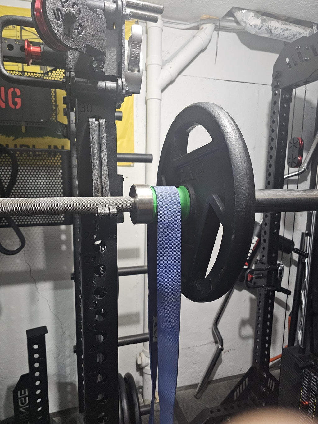 3D Printed Barbell Resistance Band Sleeves – Fits Bands Up to 2.25" Wide, Sold as Pair