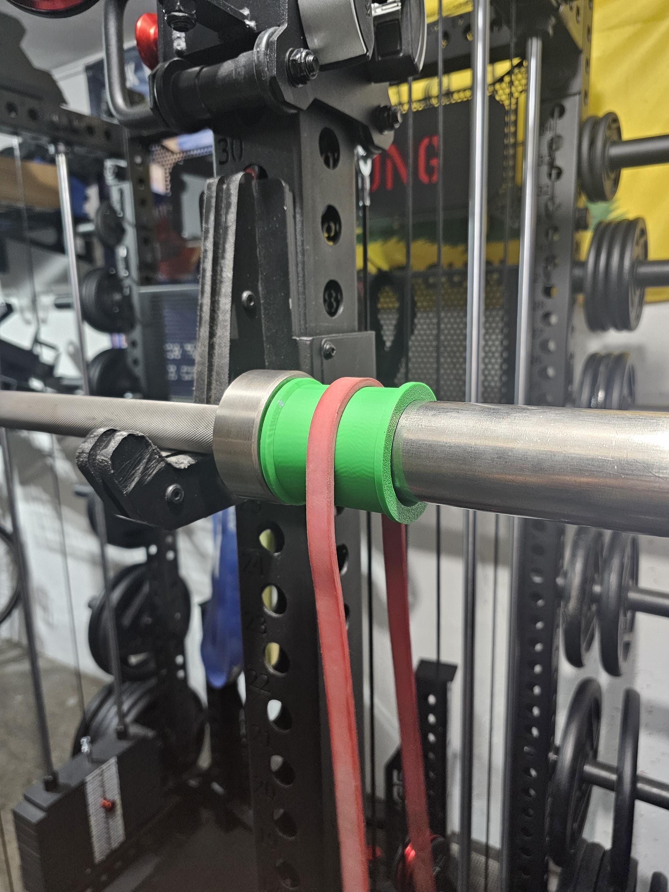 3D Printed Barbell Resistance Band Sleeves – Fits Bands Up to 2.25" Wide, Sold as Pair