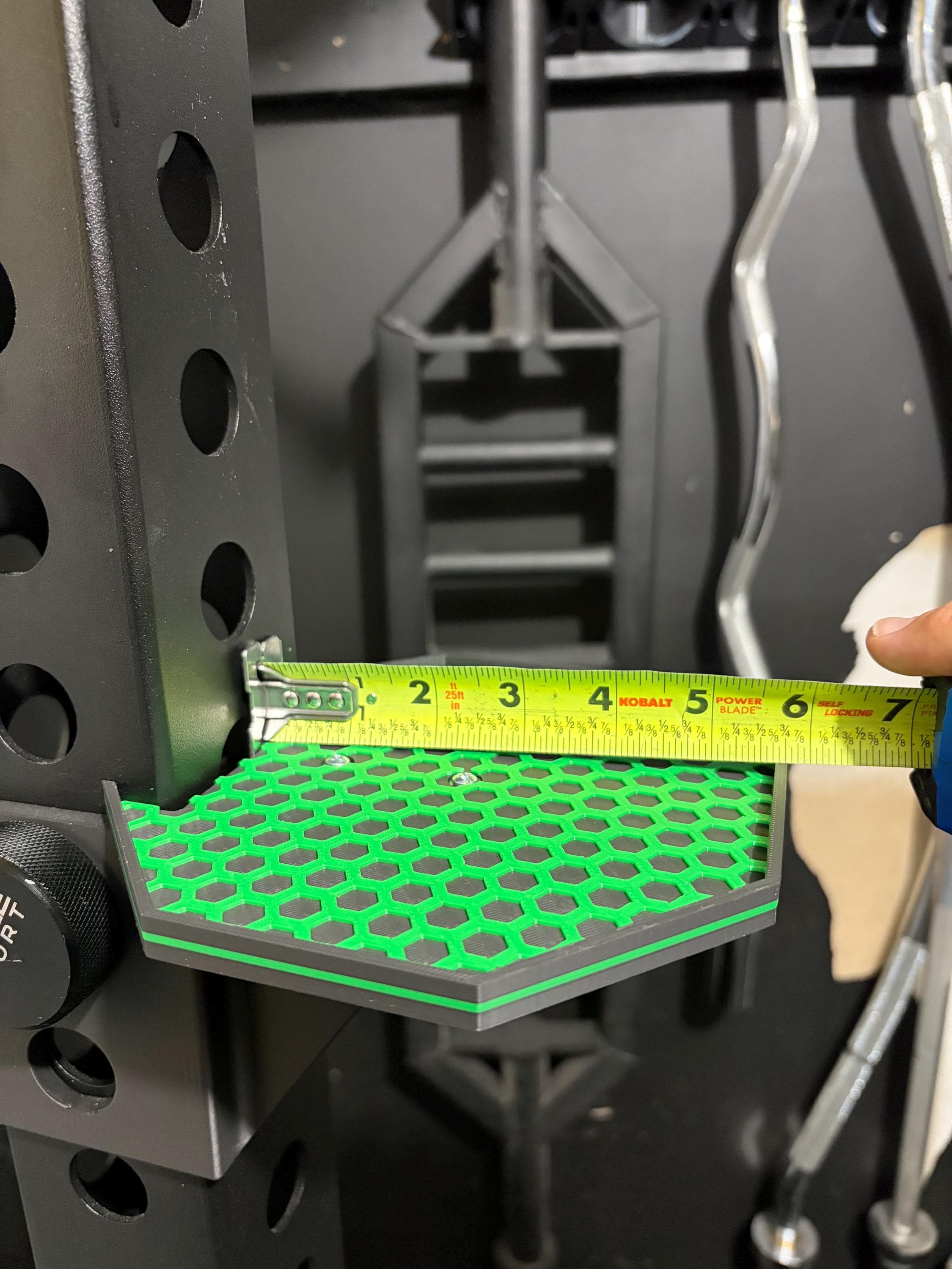 3D Printed Squat Rack Storage Shelf – Fits 3x3 Power Racks, 35 lb Capacity