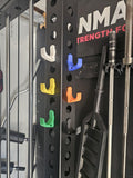 3D Printed Power Rack Storage Hooks – 1" Hole Racks, Holds Bands, Cables & Collars